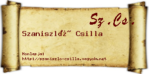 Szaniszló Csilla névjegykártya